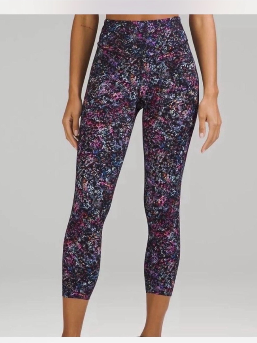 lululemon athletica Black Multicolor Printed Leggings